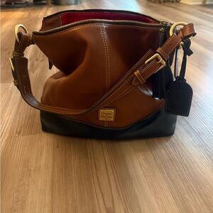 Dooney & Bourke Tan and Black Leather Bag